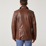 Luis Leather Coat // Chestnut (Euro: 48)