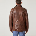 Luis Leather Coat // Chestnut (Euro: 52)