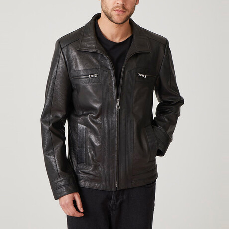 Diego Leather Coat // Black (Euro: 44)