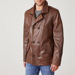 Luis Leather Coat // Chestnut (Euro: 48)