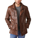 Luis Leather Coat // Chestnut (Euro: 44)