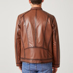 Leo Leather Coat // Tan (Euro: 46)