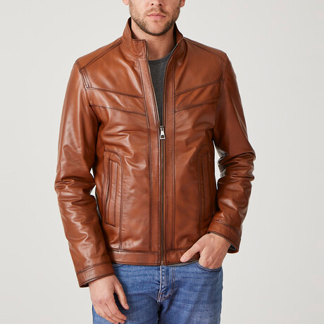 Kevin Leather Coat // Whiskey (Euro: 44)