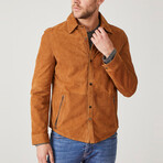 Chris Leather Coat // Mustard (Euro: 58)