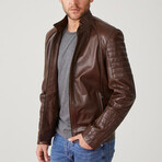 Jose Leather Coat // Brown (Euro: 48)