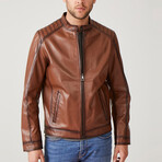 Leo Leather Coat // Tan (Euro: 46)