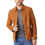 Chris Leather Coat // Mustard (Euro: 46)