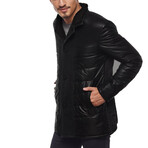 Stephen Leather Coat // Black (Euro: 50)