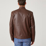 Jose Leather Coat // Brown (Euro: 56)