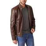 Jose Leather Coat // Brown (Euro: 56)