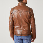 Zach Leather Coat // Brown (Euro: 52)