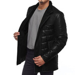 Stephen Leather Coat // Black (Euro: 50)