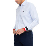 Tahran Long Sleeve Button Up // Blue (3XL)