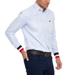 Tahran Long Sleeve Button Up // Blue (2XL)