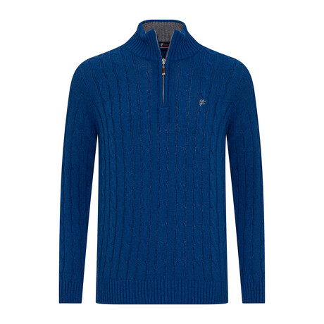 Greg Troyer Neck Pullover // Royal (S)