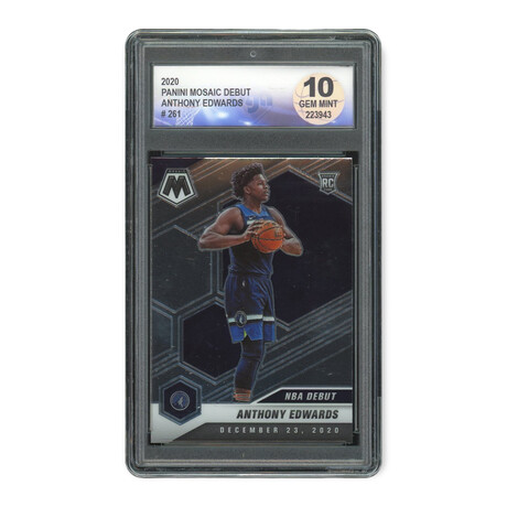 Anthony Edwards // 2020 Panini Mosiac Debut // Rookie Card // DGA 10 Gem Mint