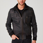 Nathaniel  Leather Coat // Black (Euro: 60)