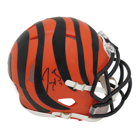 Joe Burrow // Signed Bengals Riddell Speed Mini Helmet (Fanatics)