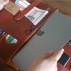 Macbook & Ipad Organizer // Camel (Macbook 12")