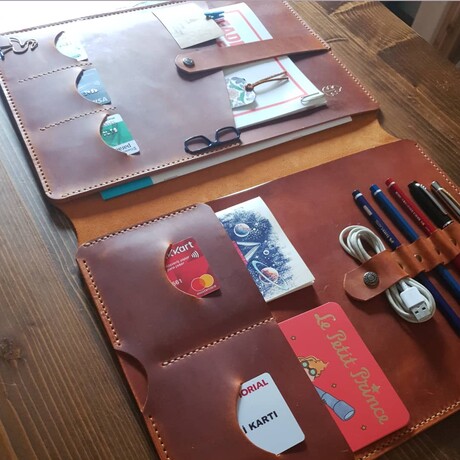Macbook & Ipad Organizer // Camel (Macbook 12")