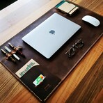 Computer Desk Pad // Antique Tobacco (25"L x 15.7"W)