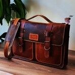 Briefcase // Antique Tobacco + Camel