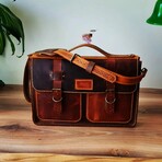 Briefcase // Antique Tobacco + Camel