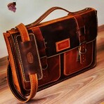 Briefcase // Antique Tobacco + Camel