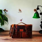 Briefcase // Antique Tobacco + Camel