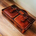 Briefcase // Antique Tobacco + Camel