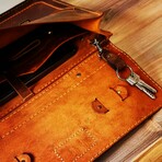 Briefcase // Antique Tobacco + Camel