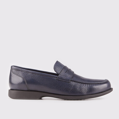 Isaac Belt Detailed Dress Shoes // Navy Blue (Euro: 39)
