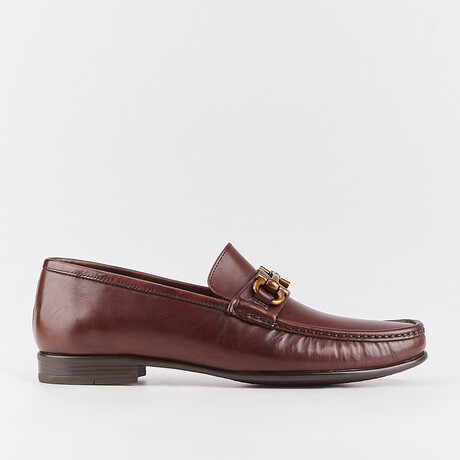 Leo Buckle Detail Loafers // Brown (Euro: 39)