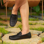 Greg Diamond Patterned Loafers // Black (Euro: 43)