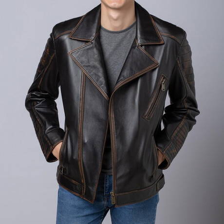 Gabriel Leather Coat // Black (Euro: 44)