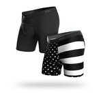 Classic Boxer Brief Pack // Pack of 2 // Black + Independence Black (S)