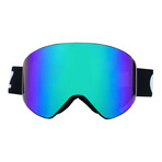 APEX Magnet Ski + Snowboard Goggles // Speed Green + Blue