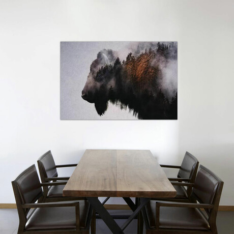 Bison by Andreas Lie (12"H x 18"W x 1.5"D)