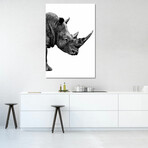 Rhino White Edition IV by Philippe Hugonnard (18"H x 12"W x 1.5"D)