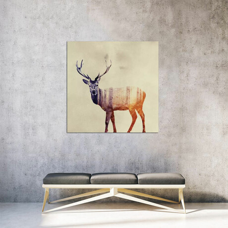 Deer I by Andreas Lie (12"H x 12"W x 1.5"D)