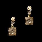 Rutilated Quartz and Peridot Earrings