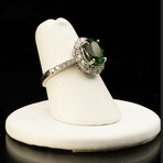 Chrome Tourmaline with Diamonds Ring // Size 6.25