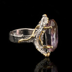 Amethyst and Yellow Sapphire Ring // Size 8