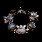 Adjustable Labradorite and Blue Topaz Bracelet