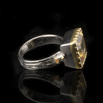 Citrine and Orange Sapphire Ring // Size 7.5