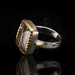 Boulder Opal and Yellow Sapphire Ring // Size 8