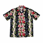 Hibiscus Panel Shirt // Black (Small)