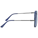 Flyer Polarized Sunglasses // Navy Frame + Blue Lens
