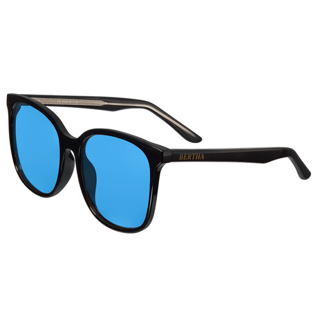 Linux Polarized Sunglasses // Black Frame + Blue Lens