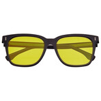Linux Polarized Sunglasses // Black Frame + Yellow Lens